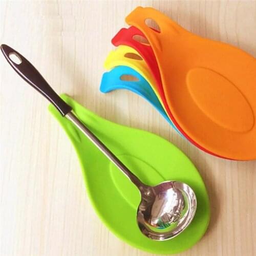 Hot Sale Food Grade Silicone Spoon Mat Heat Resistant Placemat Tray Spoon Pad Drink Glass Coaster Kitchen Tool Accessories 50