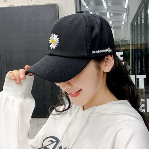 G-Dragon Embroidery Daisy Baseball Cap Visor Peaceminusone Unisex Accessories women