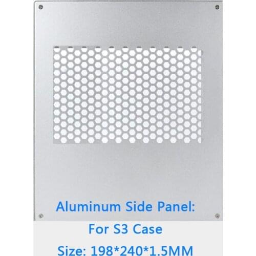 HTPC PC Case Side Panel For ITX MINI Small Case Aluminum/Glass/Acrylic Side Panels Desktop Computer Chassis 2PCS E