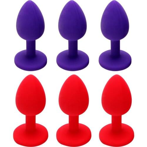 IKOKY Anal Plug Butt Plug for Beginner Colorful Crystal Jewelry Prostate Massager Silicone Sex Toys for Men Women Erotic Toys