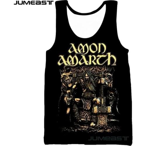 Jumeast Brand Men/Women 3D Printed Vest Amon Amarth Short Sleeve New Fashion Sport Pullover Summer Tank Tops Tees