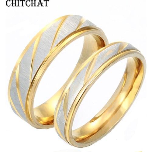 1PC 316L Stainless Steel Lover Wave Charms Rings 4MM 6MM Width For Men Women Couple Lovers' Anniversary Valentines Day Gifts