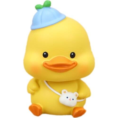 Creative Duck Yellow Decoration Cute Shaking Head Doll Car Interior Accessories Birthday Cake Decor Living Room Ornaments