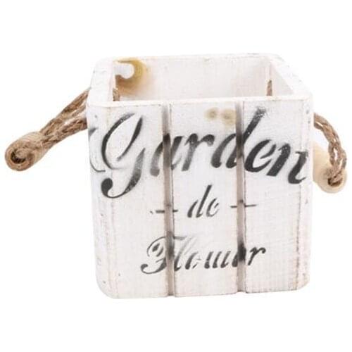 Square Wood Flower Pot Gardening Multi Meat Wood Flower Pot Desktop Potted