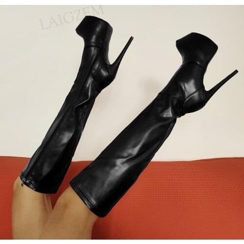 LAIGZEM Women's High Boots