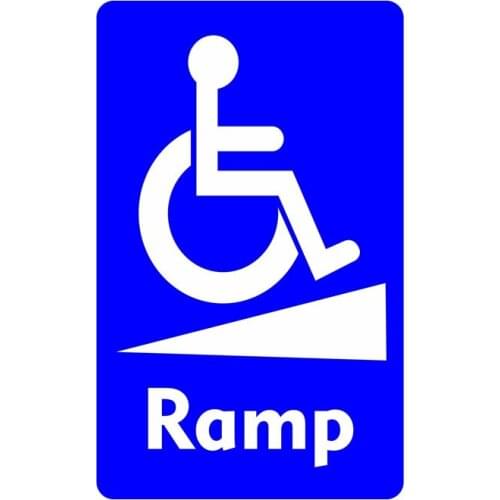 LLY-1266 Creative Car Sticker Wheelchair Ramp Notice Sign Applique PVC Fashion Auto Decoration Accessories Waterproof Decal