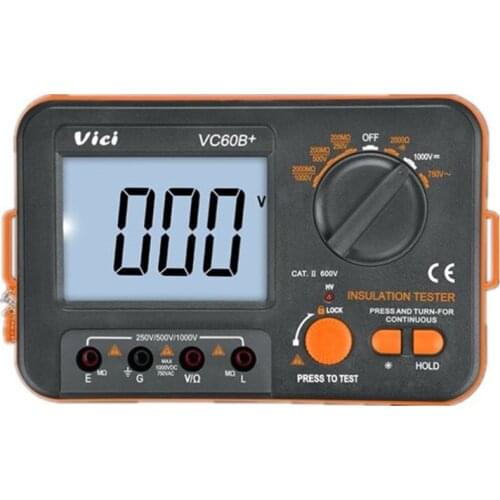 Vichte Vc60b + 1000V Insulation Resistance Tester Digital Megohmmeter