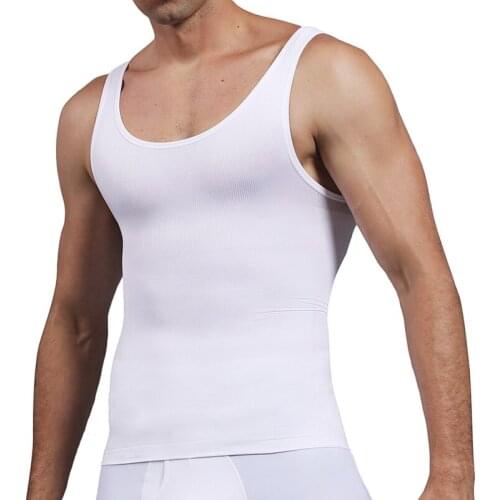 Mens Slimming Body Shaper Abs Abdomen Slim Vest Compression Shirt Tight Tank Top Shapewear Seamless Undershirt