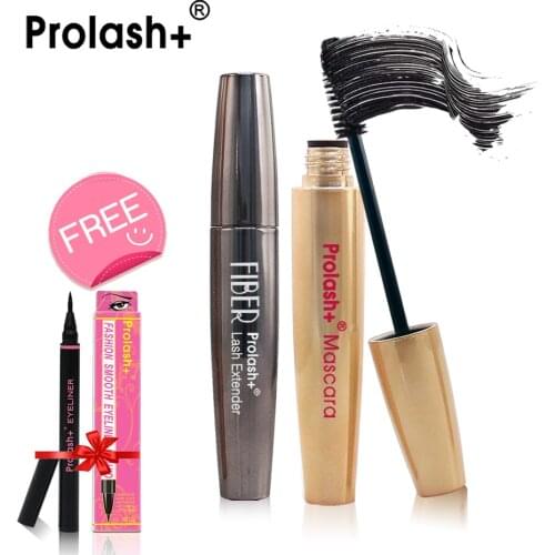 Prolash 3D Fiber Mascara Set Eyelashes Extensions Waterproof Prime Makeup Long Volume Magic Lash Mascara