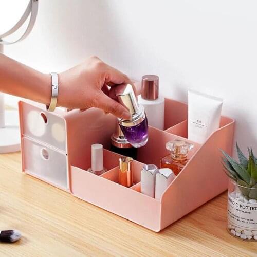 Desktop storage box, cosmetic storage box, multifunctional student stationery and sundries drawer, living room storage box