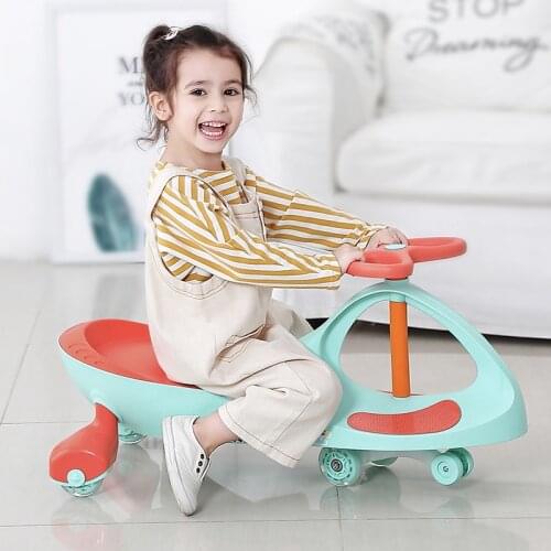 New arrival kids twisted car baby toy taxi caster child car yo-yo 1-3-6 years old swing car