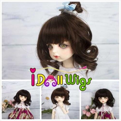 New shocking Arrive!1/6 scale BJD wig soft fiber hair for BJD/SD doll accessories Free Shipping muziwig