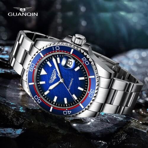 Guanqin New submariner Men Watches Business Mechanical watch for men Luxury Automatic watch men NH35A Sapphire mirror 2021clock