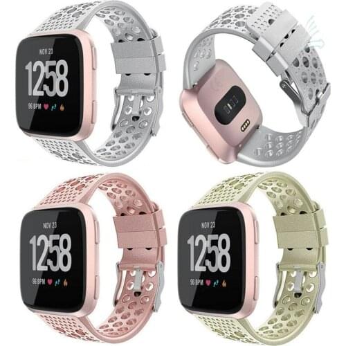 New Fashion Breathable Watchbands For Fitbit Versa/ Versa 2/LITE Replacement Wrist Strap Porous Sport Silicone Watchbands