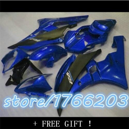 For YZF-R6 2006 2007 Hot blue YZF R6 YZF600 Blue black YZF-R600 YZFR6 YZF 600 06 07 2006 2007 Fairing BBF