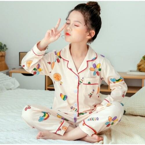 2021 Autumn Spring Kids Pajamas Set Baby Girl Clothes Kids Cartoon Sleepwear Cotton Pyjama enfant Boys Pijama Toddler Nightwear
