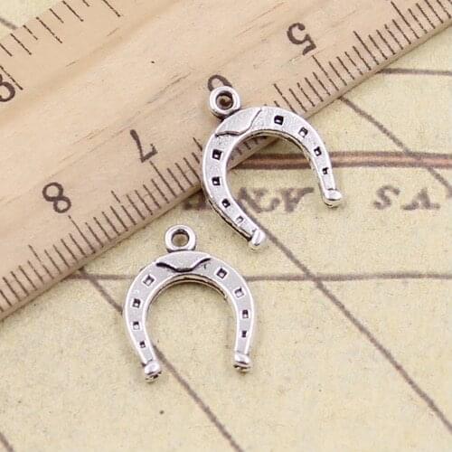 10Pcs/Lot Lucky Horseshoe Horse Charms Pendant Accessories Diy Handmade Necklace Findings Jewelry Making Supplies Wholesale