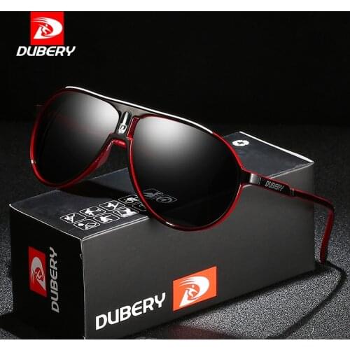 DUBERY Classic Pilot Polarized Sunglasses Men Sport Style Designer Retro Sun Glasses Lightweight Eyglasses Frame UV Goggles N82