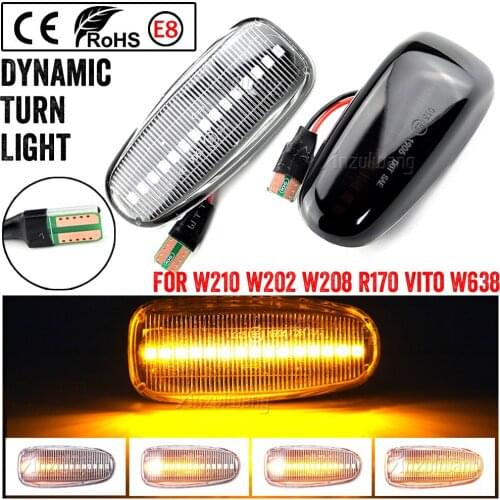 Led Dynamic Side Marker Turn Signal Light Sequential Blinker Light For Mercedes BENZ W210 W202 W208 R170 Vito W638