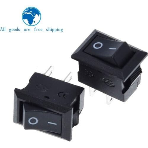 TZT 10pcs/lot 10*15mm SPST 2PIN ON/OFF G130 Boat Rocker Switch KCD11 3A/250V Car Dash Dashboard Truck RV ATV Home