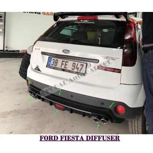 For Ford Fiesta 2003 2004 2005 2006 2007 2008 2009 Diffuser Extension Rear Bumper Attachment Car Styling Auto Accessory Exhaust