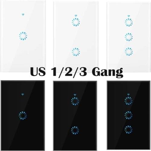 US AU Smart WiFi Switch Used In Conjunction with Tuya EWeLink APP Alexa Glass Screen Touch Screen Voice Control 1-2-3 Gang
