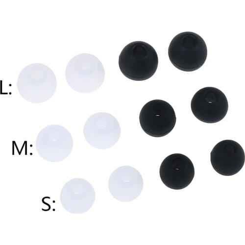 6 Pairs/2*(S+M+L) Universal in-ear Earphone Headphoe Earbuds Silicone Rubber