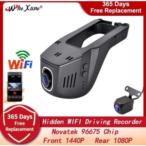 WHEXUNE Novatek Dual Lens Car DVR Camera Full HD 1080P Video Driving Recorder Smart WiFi Dash Cam Parking Monitoring