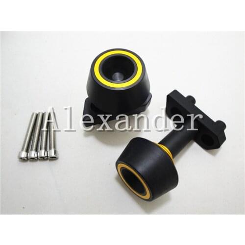 For Kawasaki Z800 Z 800 2012-2016 yellow Aluminum Motorcycle CNC Crash Pads Frame Sliders Protector 2012 2013 2014 2015 2016