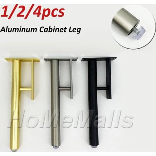 1/2/4pcs Modern Aluminum Alloy Furniture Leg As Replacement Leg For Bathroom Cabinet Leg Sofa TV Stand Furniture Feet Heavy Duty