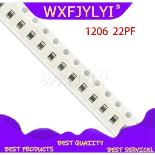 100pcs 22PF NPO Error 5% 50V 1206 22P smd capacitor