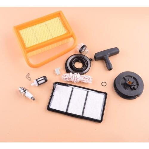 12pcs Fuel Air Filter Spark Plug Primer Bulb Handle Pull Cord Service Kit 4238 140 4401 Fit For Stihl TS410 TS420 Cut Off Saw