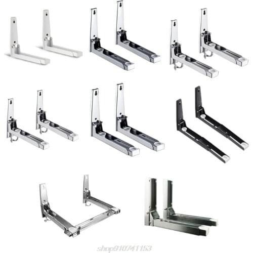2 Microwave Oven Wall Brackets Stainless Steel L-shaped Wall Bracket Microwave Oven Stretch Can Hold 50 Kg MY24 21 Dropshipping