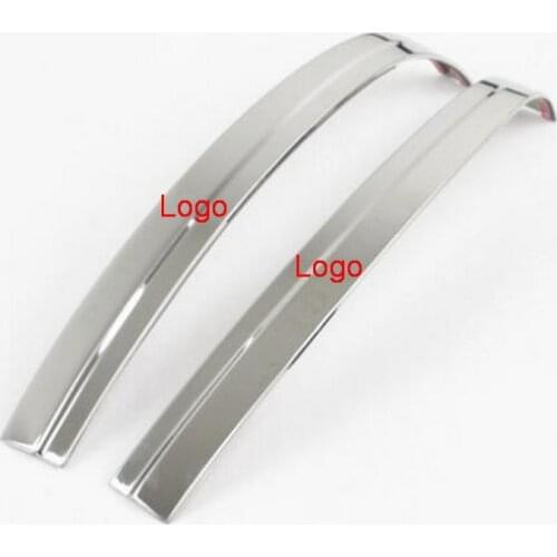 Tonlinker Exterior Car Rearview mirror Cover stickers for Peugeot 2008 2014-19 Car styling 2 PCS Stainless steel Cover sticker