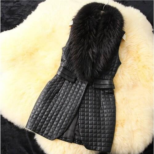 Burst vest Damaoling long imitation sheep leather horse imitation fur vest jacket Fur coat women jacket