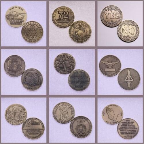 23 Different Styles Of Ancient Bronze Challenge Coin High Relief U.S. Military Challenge Coin Badge Collectibles Crafts