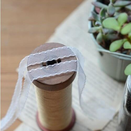 3 Meters/lot Width 1.2cm Ivory Brief Style Lace Ribbon Tape Lace Trim DIY Embroidered For Sewing Decoration Lace Fabric