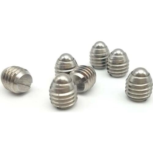 3pcs M8 M10 Slotted bead positioning screws one word ball plunger headless with spring screw stainless steel bolt 8mm-12mm long