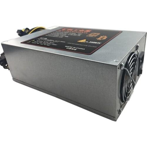 1600W PSU Power Supply PC For ETH S7 S9 6pin*12 1600W ATX for L3 Mining Machine Power Supplies for Eth Bitcoin Miner Antminer