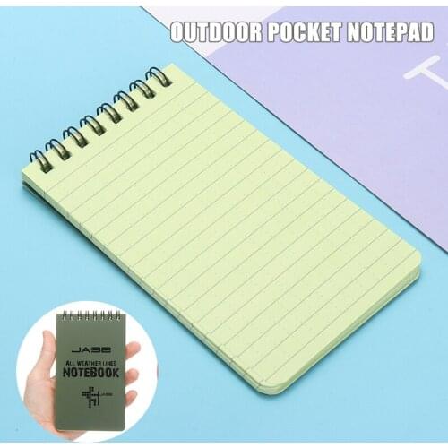 1pc Memo Pad Waterproof Spiral Notebook Outdoor Rainproof Pocketbook Paper Notepad For School Office Writing Stationery Supply