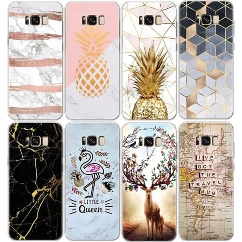 Pineapple Cover For Samsung Galaxy A30 A50 J7 Prime S7 Edge S8 S9 S10 Plus A3 A5 A6 A8 Note 8 9 2016 2017 2018 Marble TPU Case