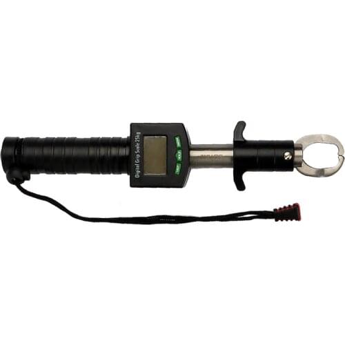 Digital Fish Lip Grabber Fishing Plier Grip Gripper With Scale Weight 25KG/55LB and Measuring tape Wrist strap