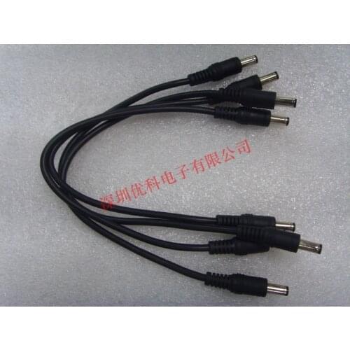 Double straight line 5.5X2.5 5.5*2.5 dual head DC male head 30cm copper thick line with internal tuning fork