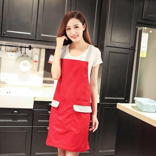 Apron fashion package kitchen apron adult waterproof cute overalls cute apron oil-proof sleeveless double layer