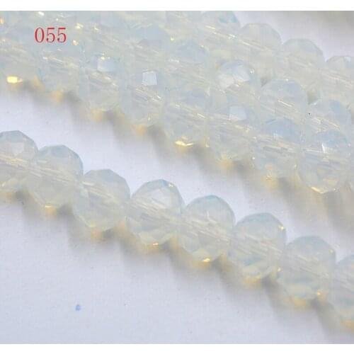 FLTMRH Sale 50pcs Milky Color Round 6mm Austria Crystal Beads charm Glass Beads Loose Spacer Bead for DIY Jewelry Making