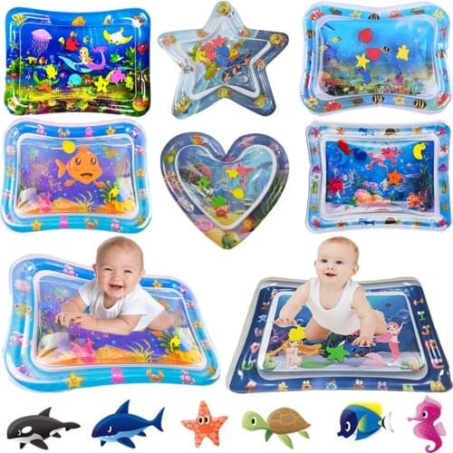 Baby Kids Water Play Mat Inflatable Infants Tummy Time Playmat Toys for Children Summer Swimming Beach Pool Game Cool Carpet Toy