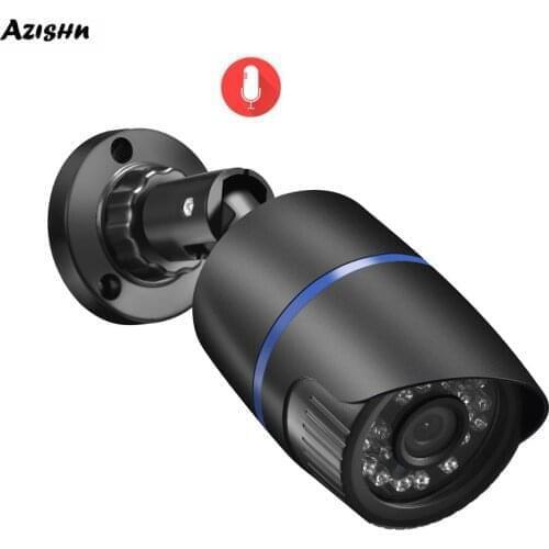 AZISHN H.265AI 5MP 2MP Face Detection Audio 48V POE Security IP Camera CCTV AI Security Outdoor Surveillance for IP System Kit