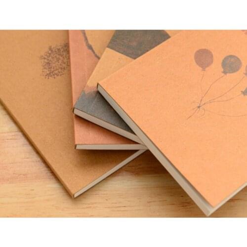 1 PC New Stationery Vintage Pastel Drawing Pastels Pockets Notedpad Lovely Notebook