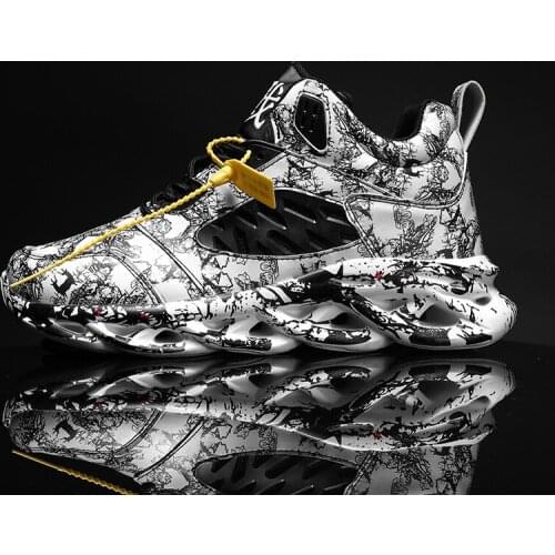 Fashion Mens Sneakers Comfortable Men Casual Shoes Outdoor Black White Shoes for Man Lace Up Male Walking Zapatillas Footwear