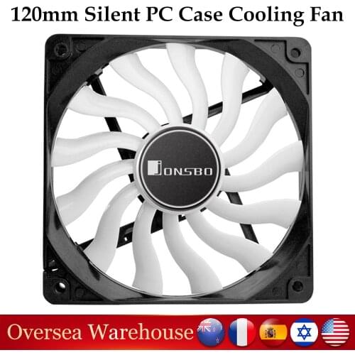 JONSBO 12020 PC Case Fan 120x120x20mm Silent Desktop Computer Chassis Fan CPU Cooler Cooling Fan 4Pin 3Pin 1000RPM Dropship